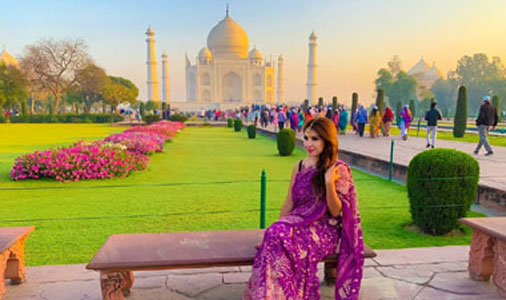 Hermosa Taj Mahal durante viajes Jaipur